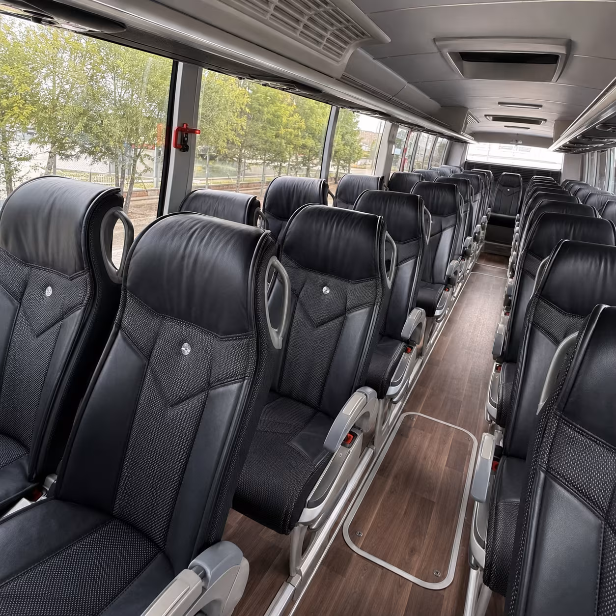 56 passenger charter bus inside