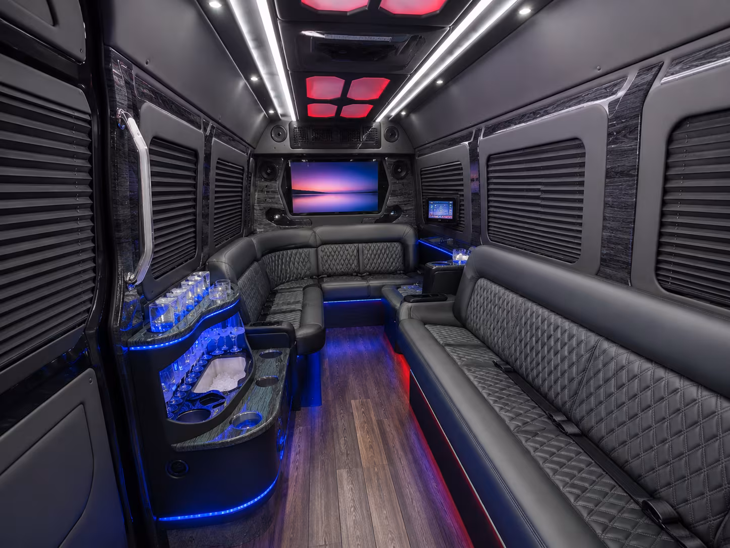 toledo 30 passenger party bus interior